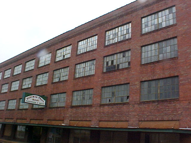 Windows knocked out during the storm.